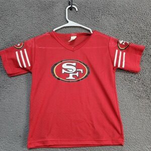 San Francisco 49ers Football Jersey Boys Youth Small Red NFL Franklin Mesh Top
